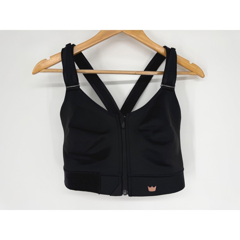Shefit Ultimate Sports Bra Black Rose Gold Foil Medium Impact Size 2Luxe Gym 2X - Picture 5 of 13